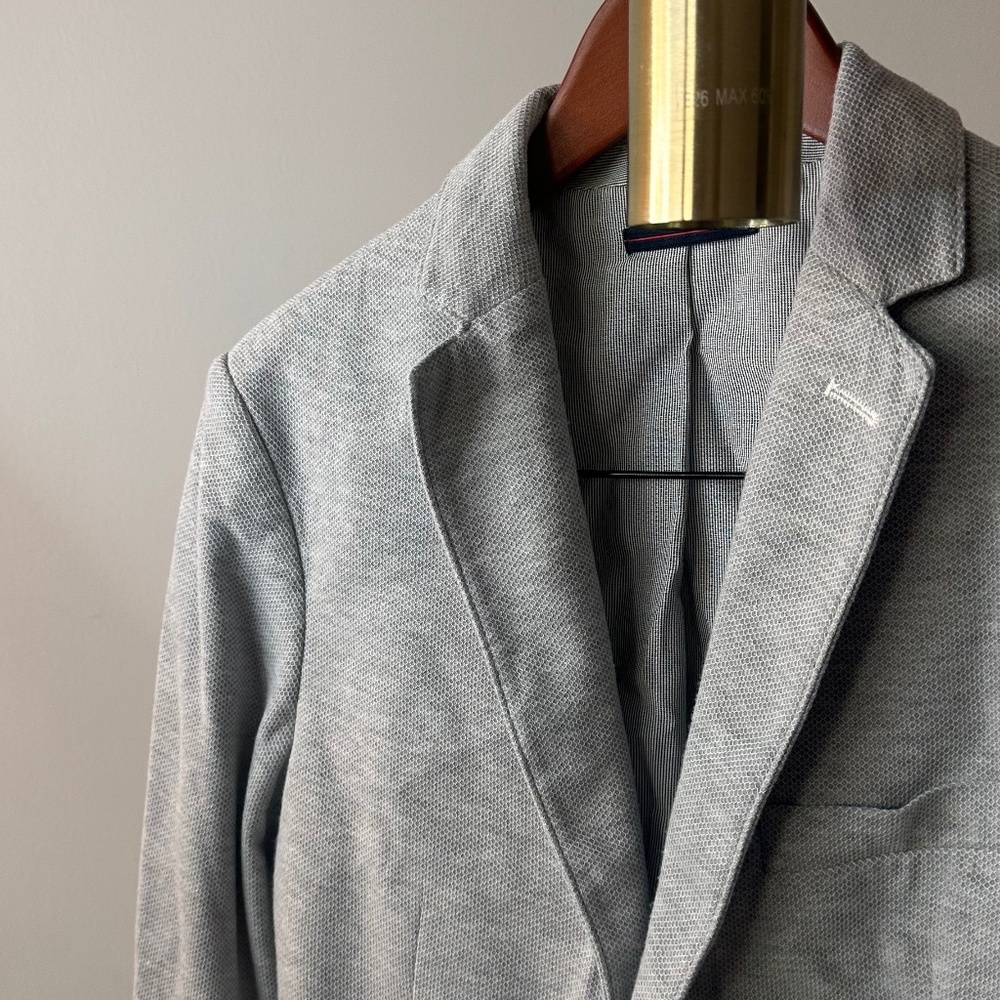 Grey structured tailored blazer